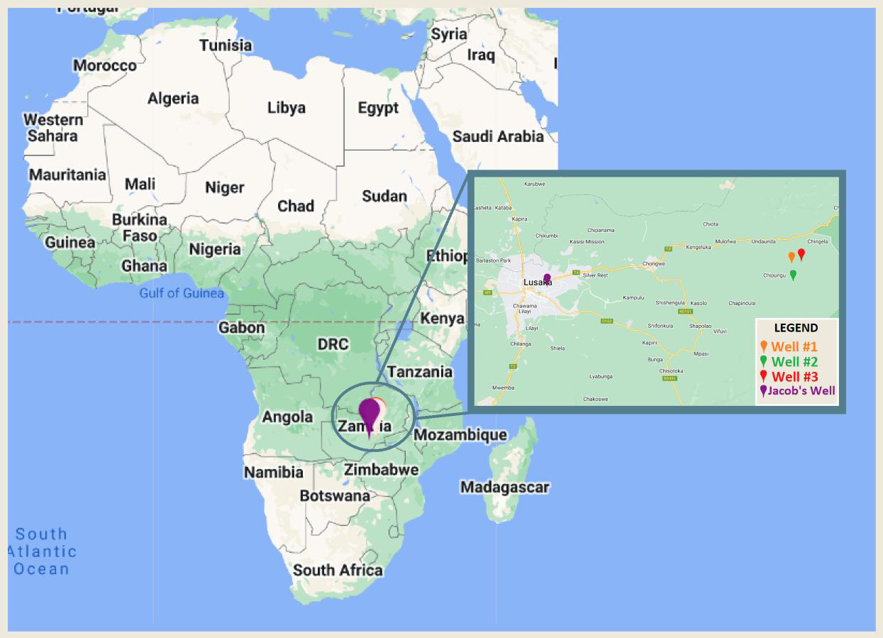 Overall Map of Well Locations John 414 Missions Well Locations